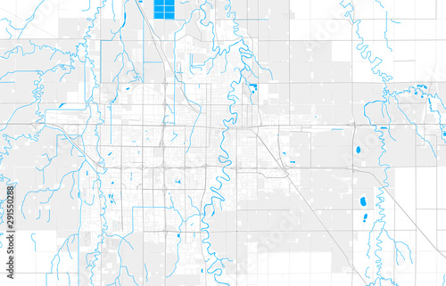 Rich detailed vector map of Fargo, North Dakota, USA photo