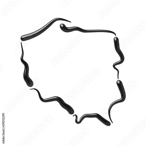Mapa Polski - kontury