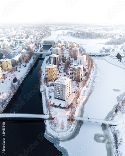 Wallpaper Mural Wintry aerial from Oulu Torontodigital.ca