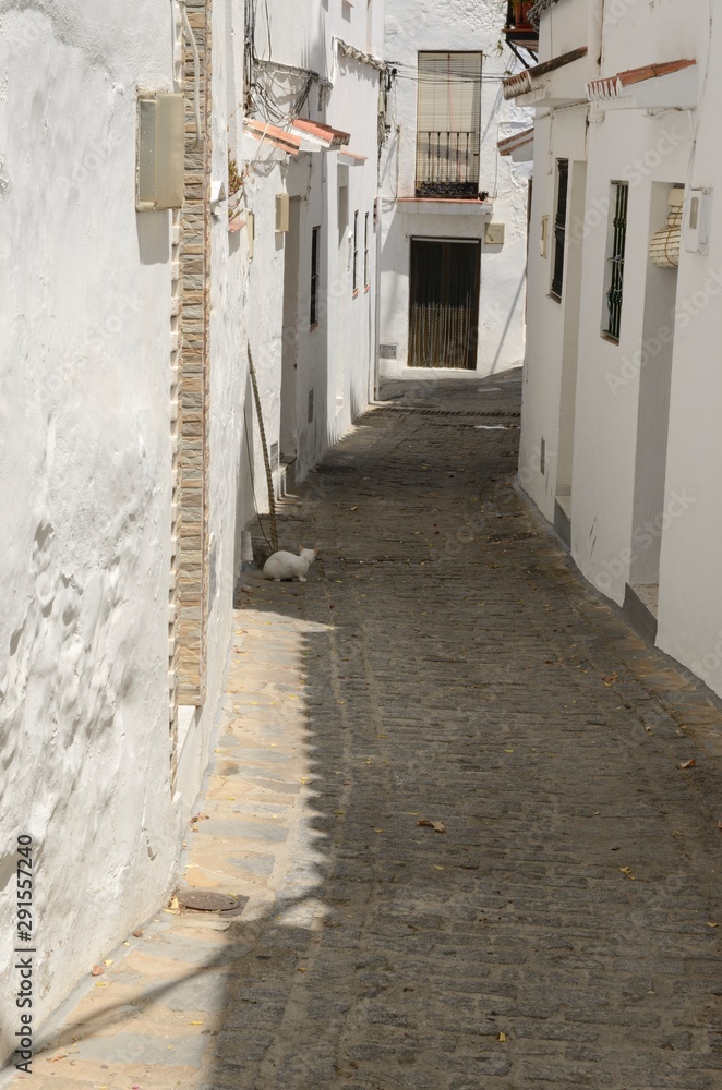 Narrow alley in Casares, Andalusia, Spain