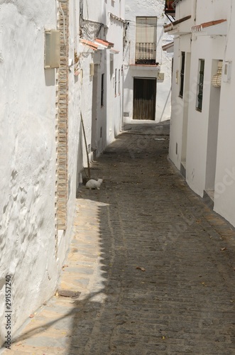 Narrow alley in Casares, Andalusia, Spain © monysasi