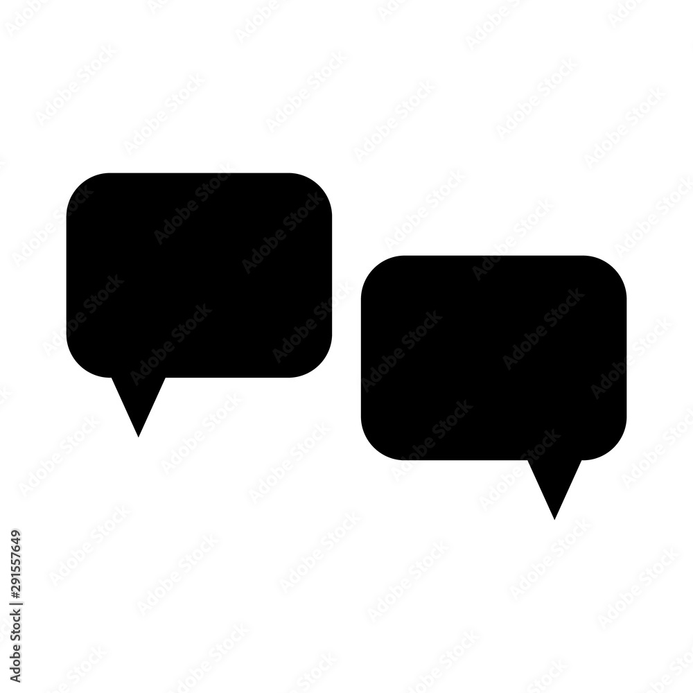 Chat vector icon. Speech bubbles. Comments. Dialogue sign. Vector illustration