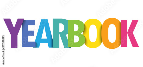 YEARBOOK colorful typography banner