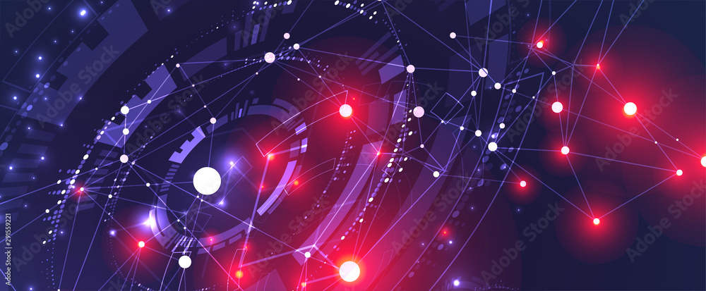Vector illustration, Hi-tech digital technology and engineering theme Vector illustration, Hi-tech digital technology and engineering theme
