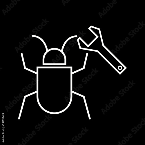 Beautiful Bug fixing vector line icon