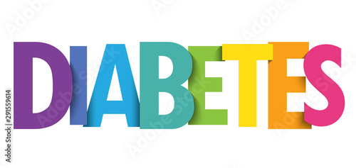 DIABETES colorful vector typography banner