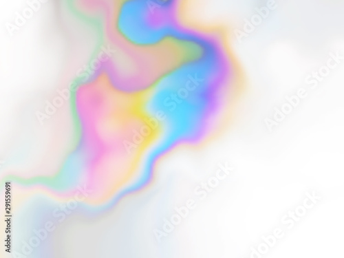 Abstract trendy iridescent wallpaper. Colorful marble illustration. Painting holographic background. Not trace, include mesh gradient. Vector EPS10