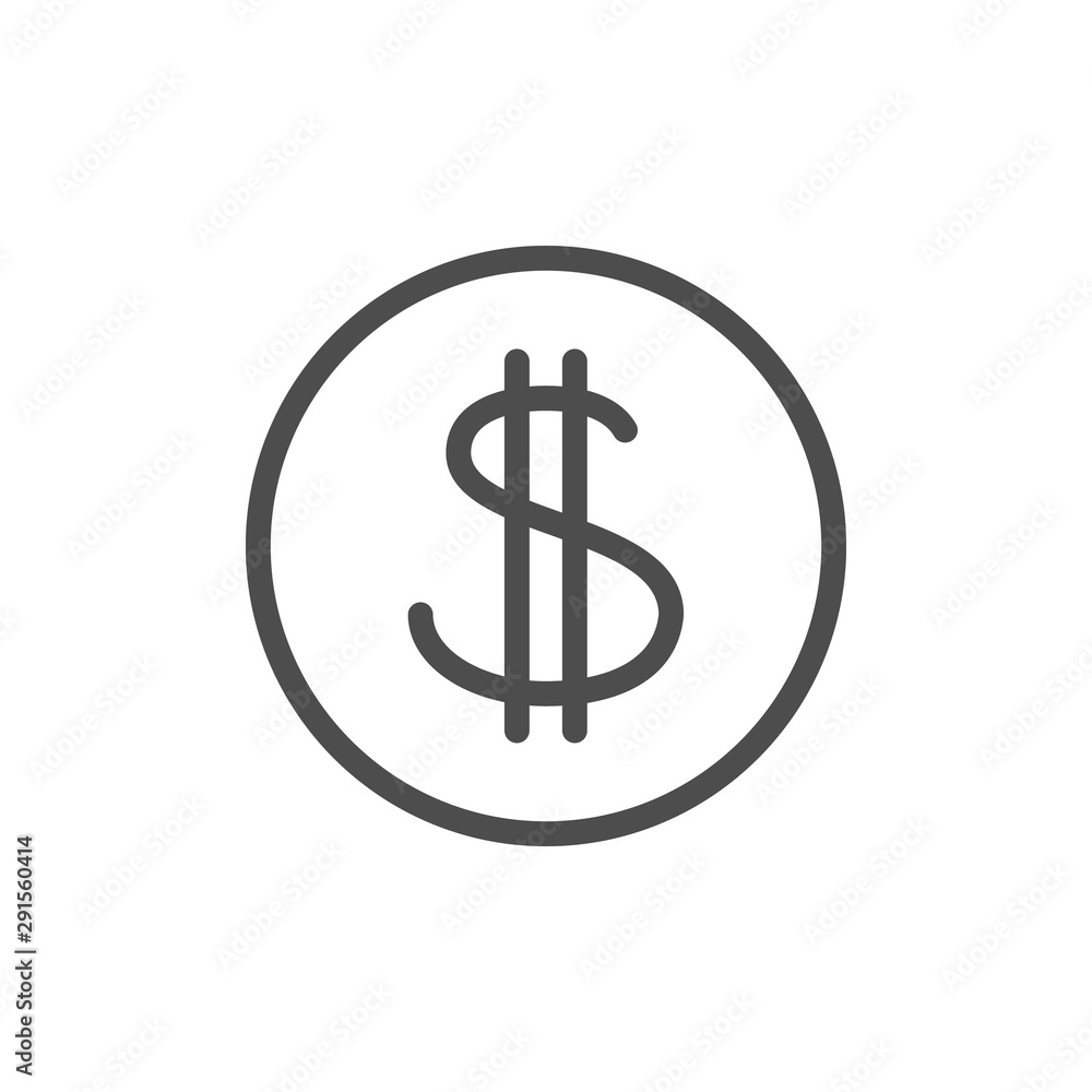 Dollar sign, cash and money symbol Dollar sign, cash and money symbol