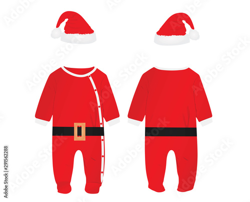 Baby suit santa. vector illustration