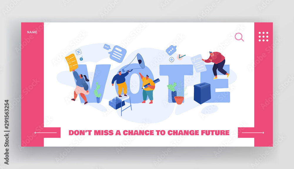 People Putting Paper Vote into Ballot Box. Male and Female Characters, Execute Rights and Duties in Political Life of Country Website Landing Page, Web Page. Cartoon Flat Vector Illustration, Banner People Putting Paper Vote into Ballot Box. Male and Female Characters, Execute Rights and Duties in Political Life of Country Website Landing Page, Web Page. Cartoon Flat Vector Illustration, Banner