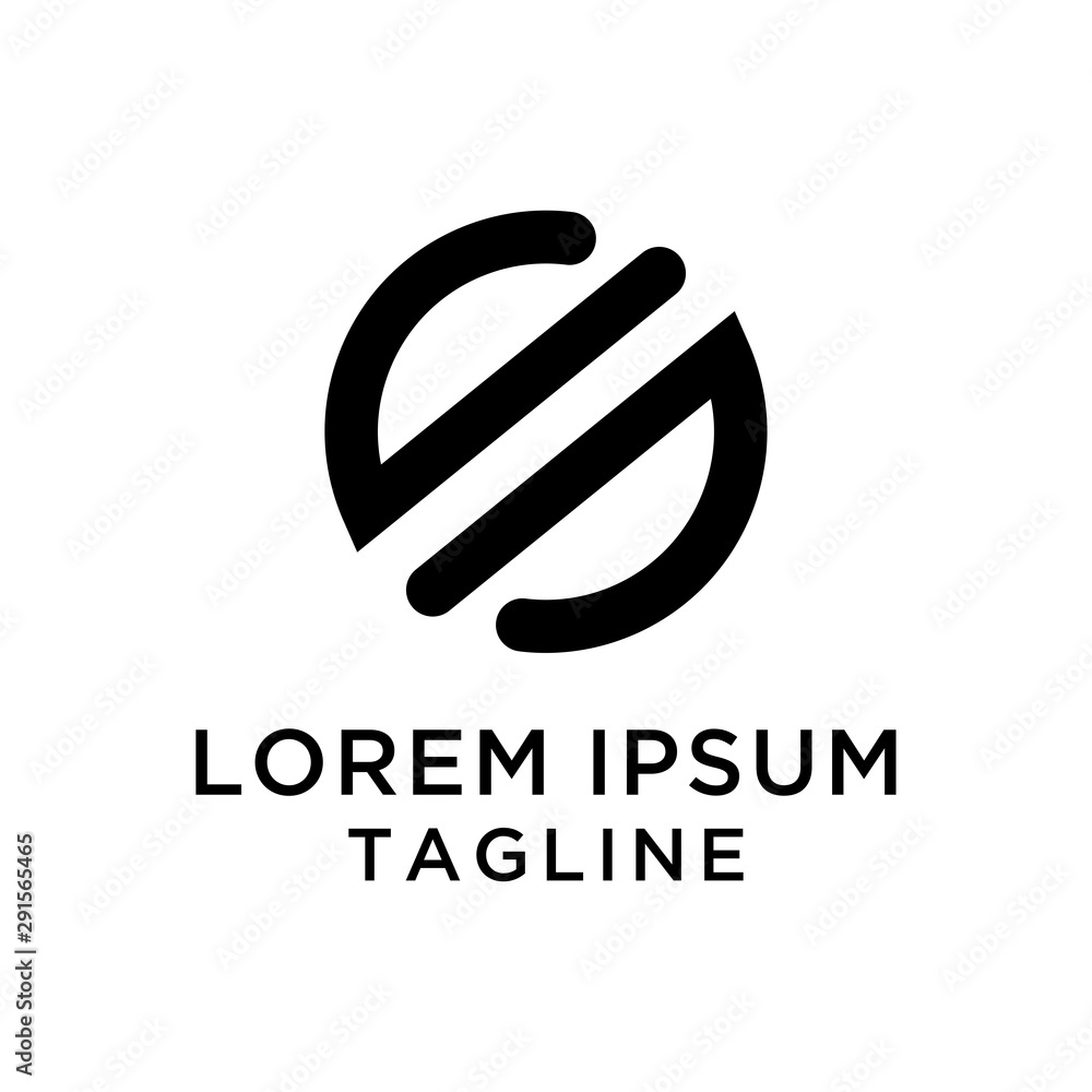 Fototapeta premium initial letter S Circle logo template