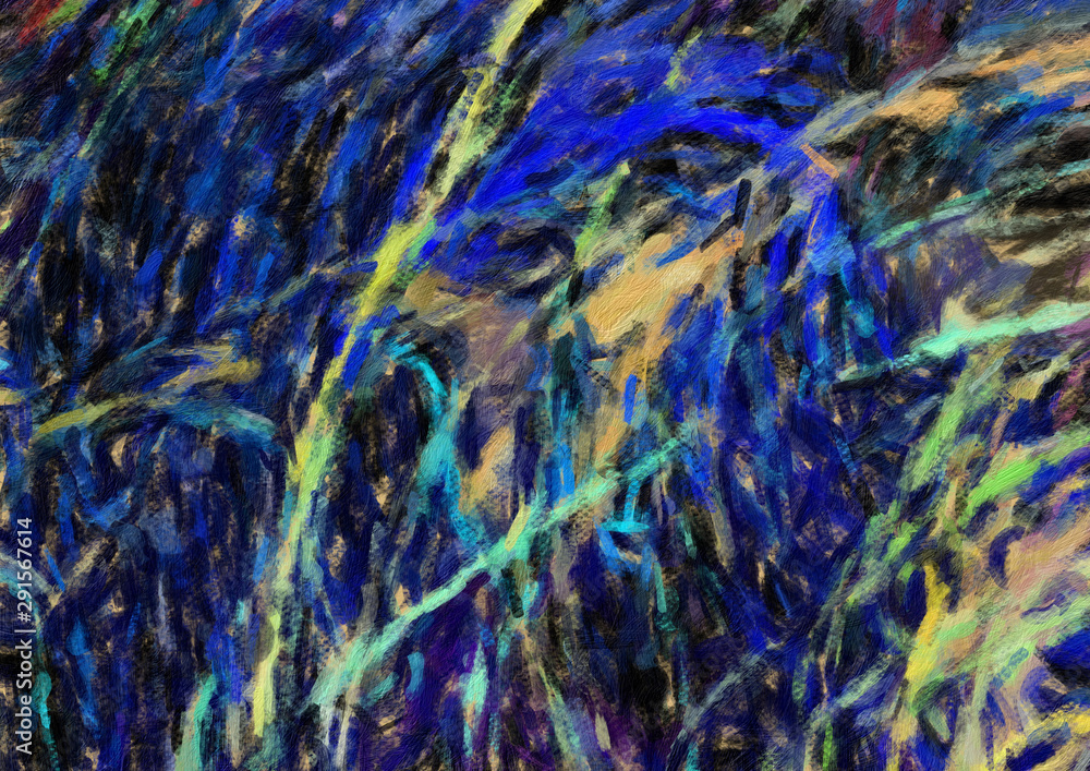 Obraz premium Pretty oil painting on canvas art background. Colorful brushstrokes and watercolor splashes elements. Digital artistic texture for graphic design. Printable beautiful pattern.