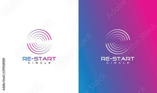 MOdern simple logo design that represent connectivity, science technology, sustainability - EPS10 - Vector.