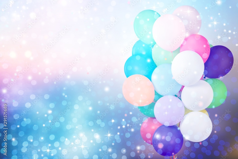 Bunch of colorful balloons on blurred background Bunch of colorful balloons on blurred background
