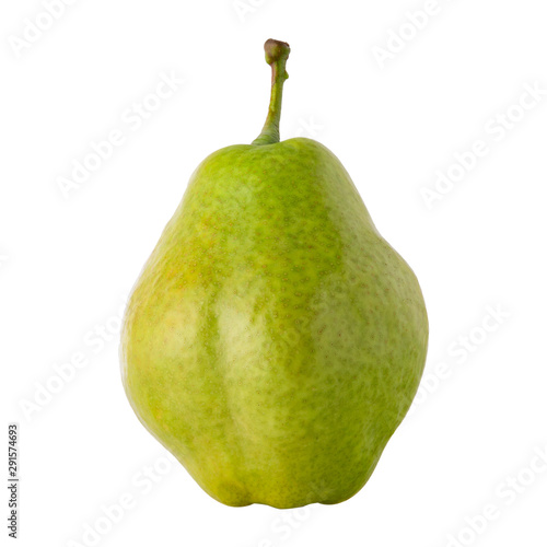 Large organic pear on a white isolated background close-up