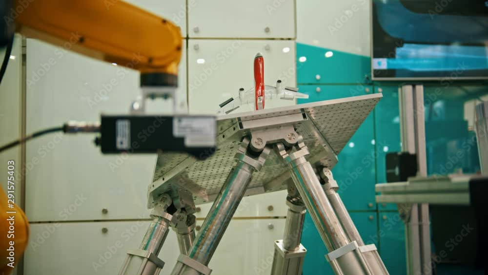 A device checking the airplane stability working A device checking the airplane stability working