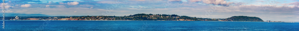 Panoramic View of Historic Port Townsend, Washington. Port Townsend is steeped in fascinating history, from its  Native American roots to its Victorian architecture and maritime legacy.