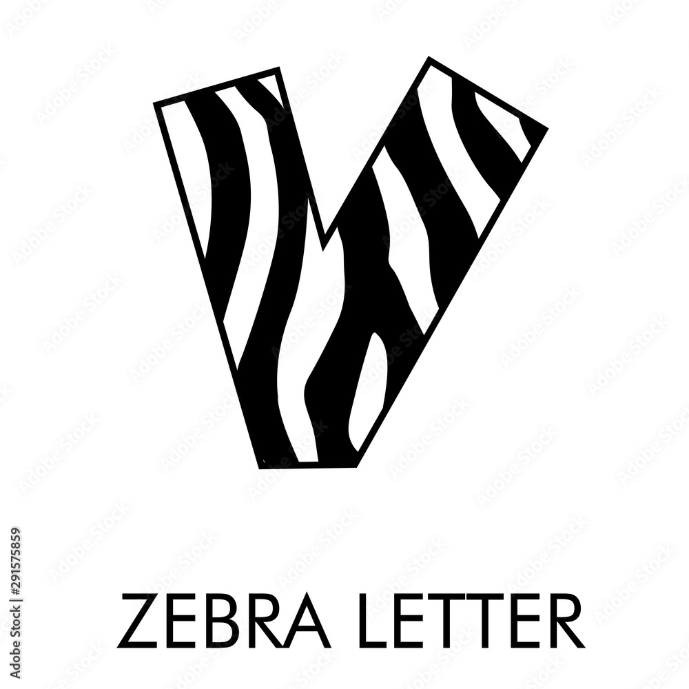 vecteur-stock-logotipo-letra-v-con-patr-n-de-piel-de-cebra-en-blanco-y