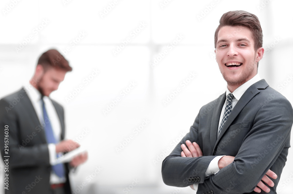 successful businessman on the background of the office