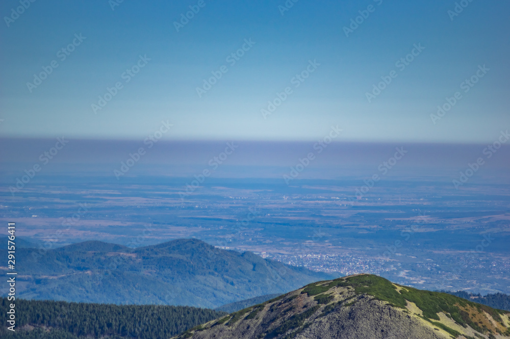 Mountains in the blue haze