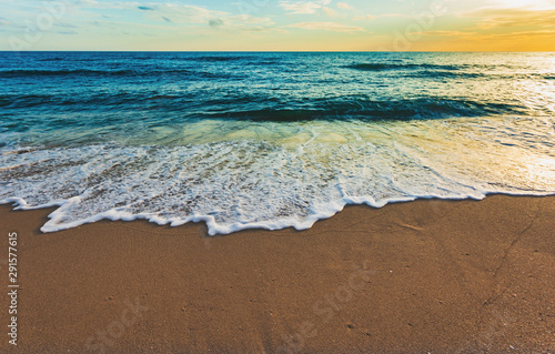 Fototapeta Naklejka Na Ścianę i Meble -  Beautiful Landscape Ocean Summer sunset Natural background 