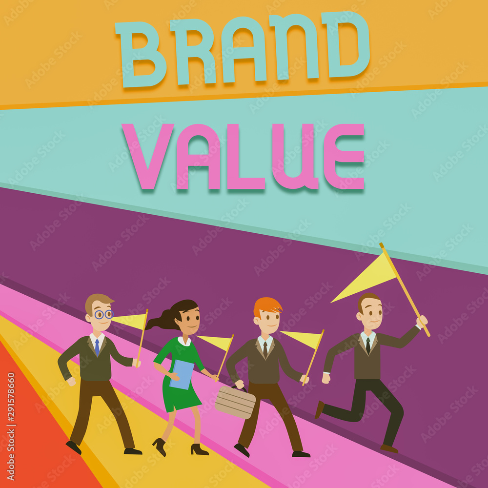 Handwriting text writing Brand Value. Conceptual photo company generates from product with recognizable for its names People Crowd Flags Pennants Headed by Leader Running Demonstration Meeting Handwriting text writing Brand Value. Conceptual photo company generates from product with recognizable for its names People Crowd Flags Pennants Headed by Leader Running Demonstration Meeting