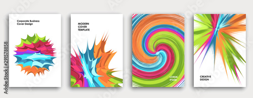 Multi-colored book cover page design, creative abstract background.