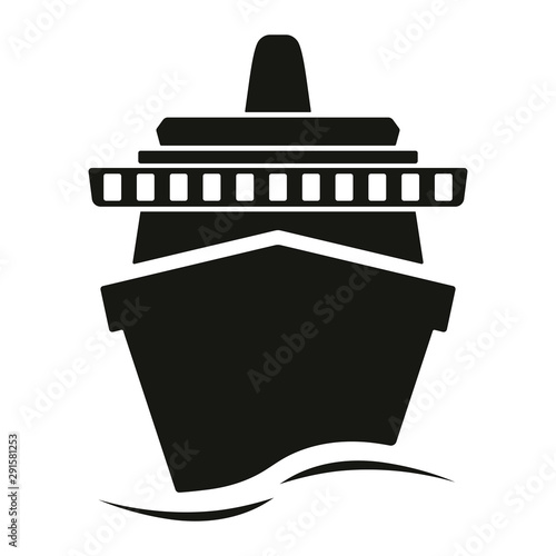 Simple vector illustration of a cruise ship