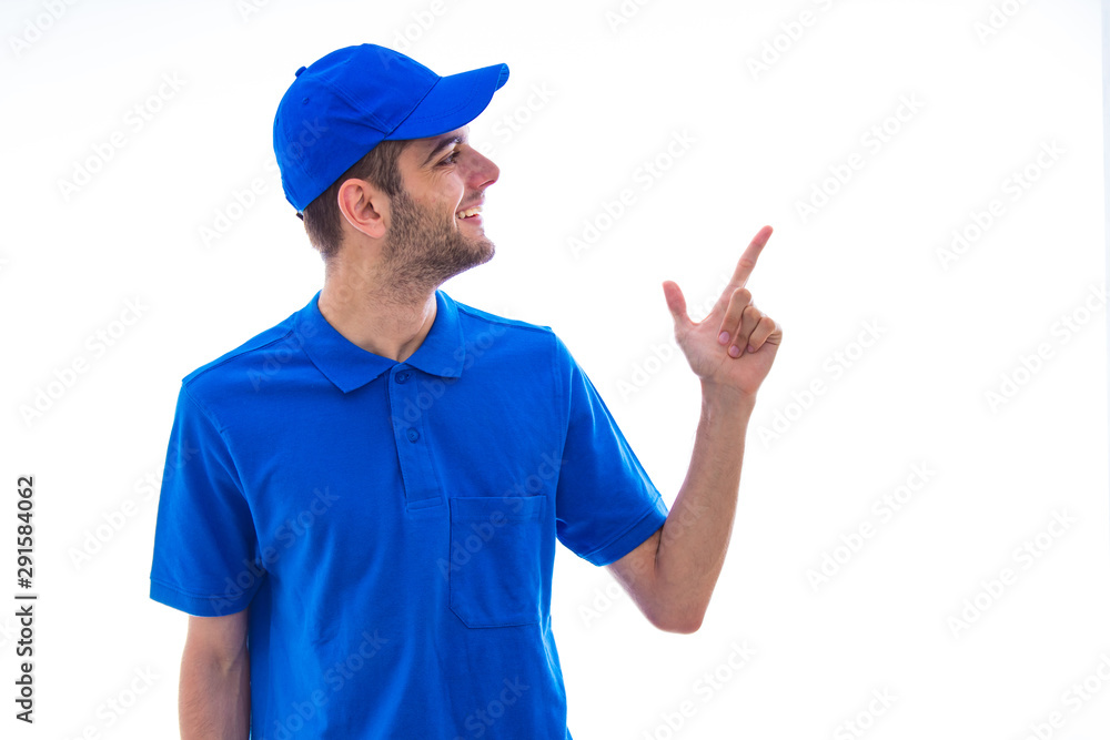 portrait of young man with cap and shirt portrait of young man with cap and shirt