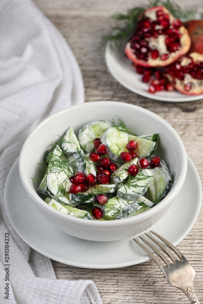 Cucumber and Pomegranate Salad Cucumber and Pomegranate Salad