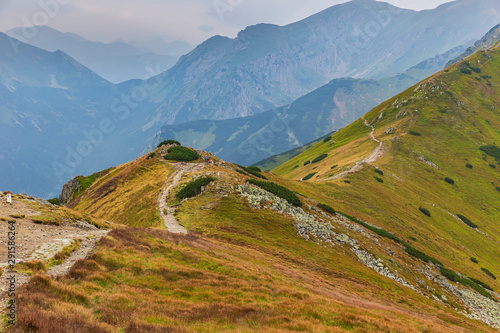 Hiking trail in Tatra mount...
