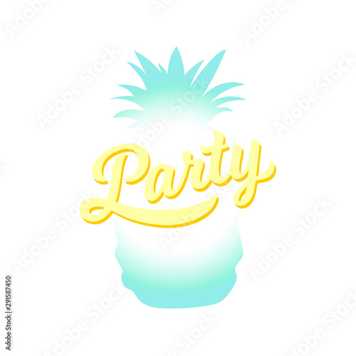 Paper carve cut art with pineapple