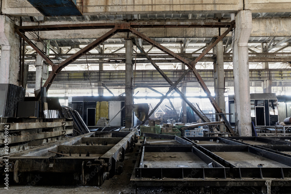 Old production facilities and workshops at the factory.