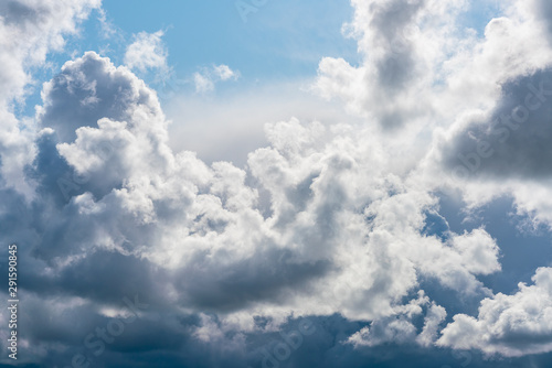 Beautiful clouds. Rainy weather is leaving. Weather forecast.