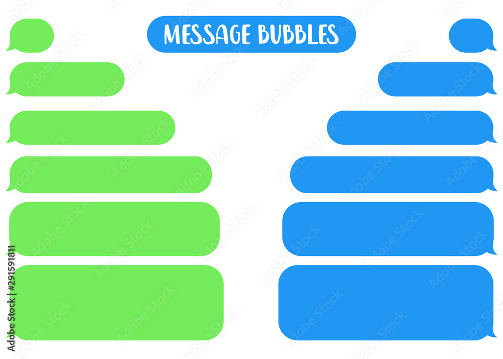 Message bubbles chat vector. Vector template of message bubbles chat. Message bubbles chat vector. Vector template of message bubbles chat.