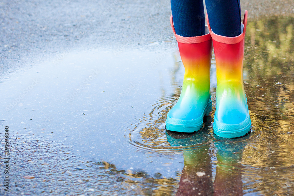 Rainbow store rubber boots