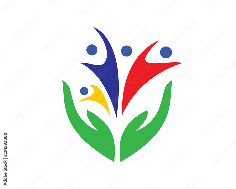 Fototapeta premium People Care and Insurance Vector 