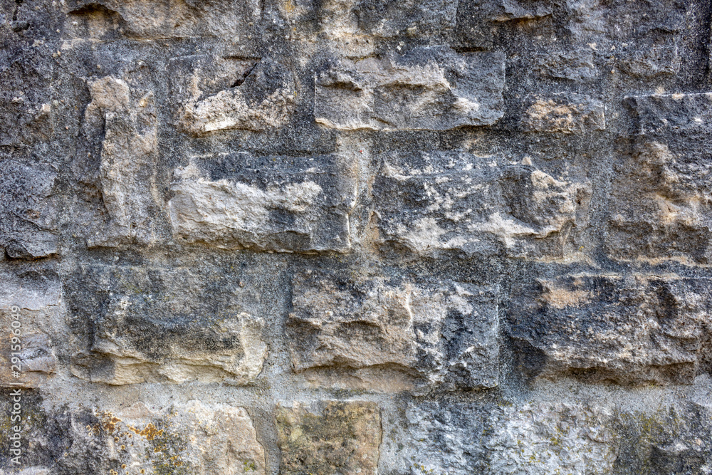 texture of old grey stone wall, closeup and full frame texture of old grey stone wall, closeup and full frame
