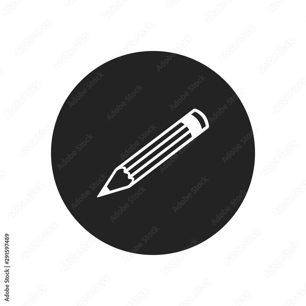 Pencil vector icon in modern design style for web site and mobile app Pencil vector icon in modern design style for web site and mobile app