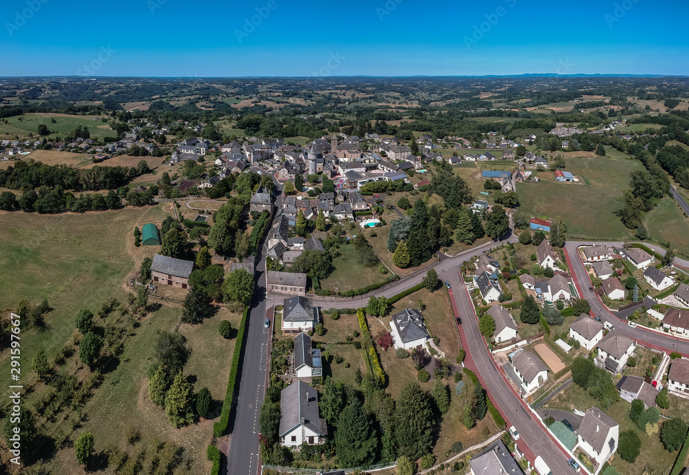 Sainte-Féréole (Corrèze, France) - Vue aérienne