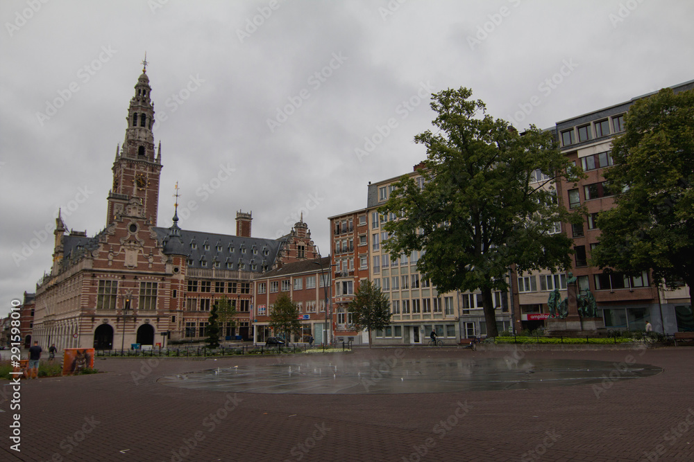 Rainy day in Leuven, Belgium