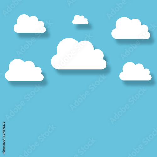 clouds background, set of cloud blue sky, space of text