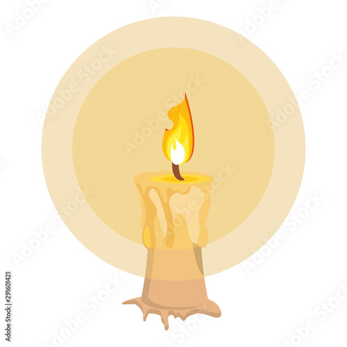 paraffin candle halloween isolated icon
