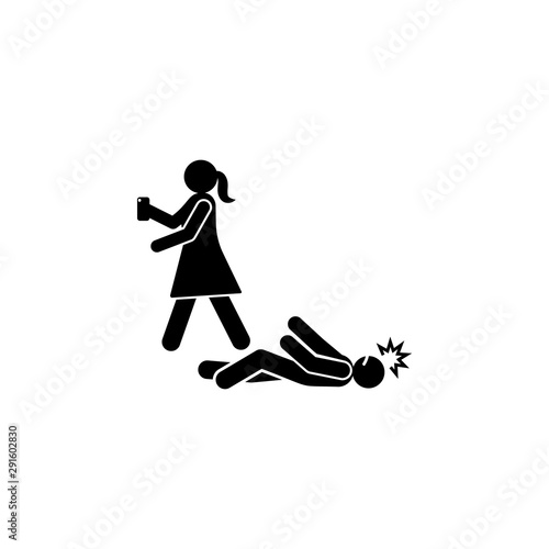 Man seizure shake icon. Element of seizure thin line icon