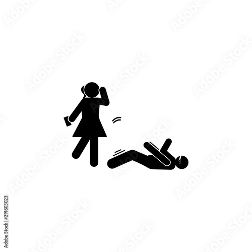 Item seizure help icon. Element of seizure thin line icon