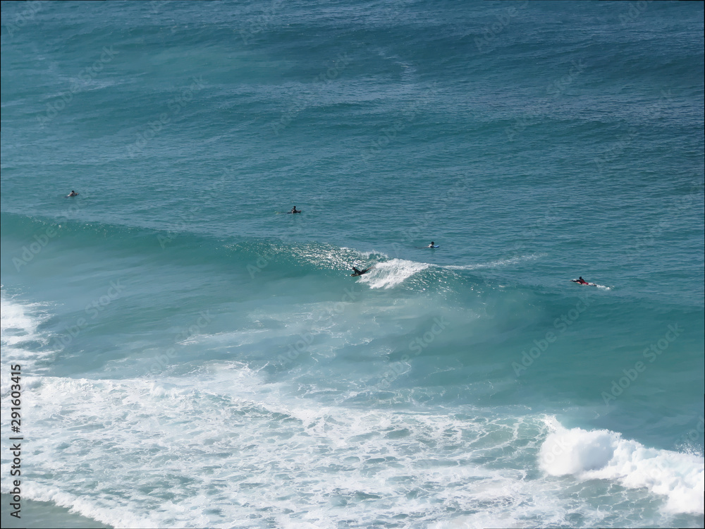 Naklejka premium Surf and bodyboarding at Brava Beach - Rio de Janiro - Brazil