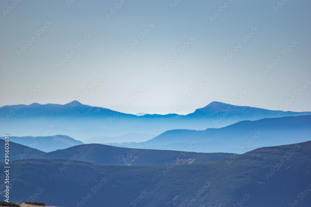 Mountains in the blue haze