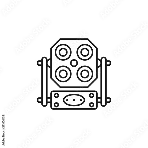 Blinder effect light reflector icon. Element of party lighting thin line icon