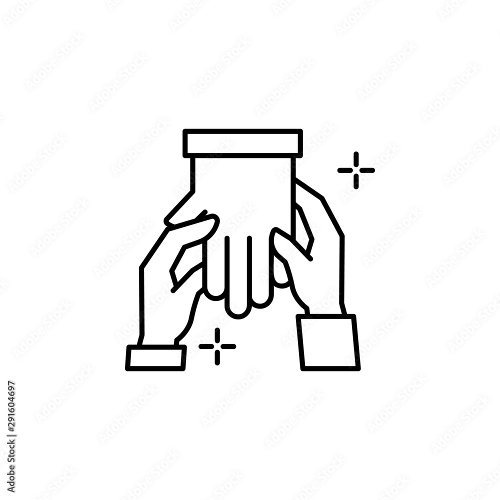 Massage hand spa icon. Element of spa thin line icon Massage hand spa icon. Element of spa thin line icon