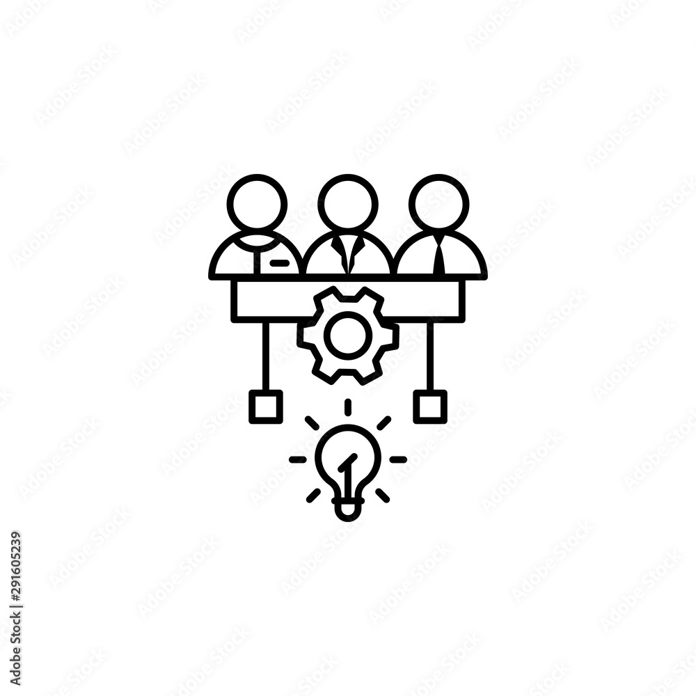 Team idea teamwork icon. Element of spa thin line icon Team idea teamwork icon. Element of spa thin line icon